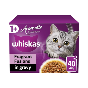 WHISKAS Cat Pouches Aromatic Fusion in Gravy – 40 x 85 g