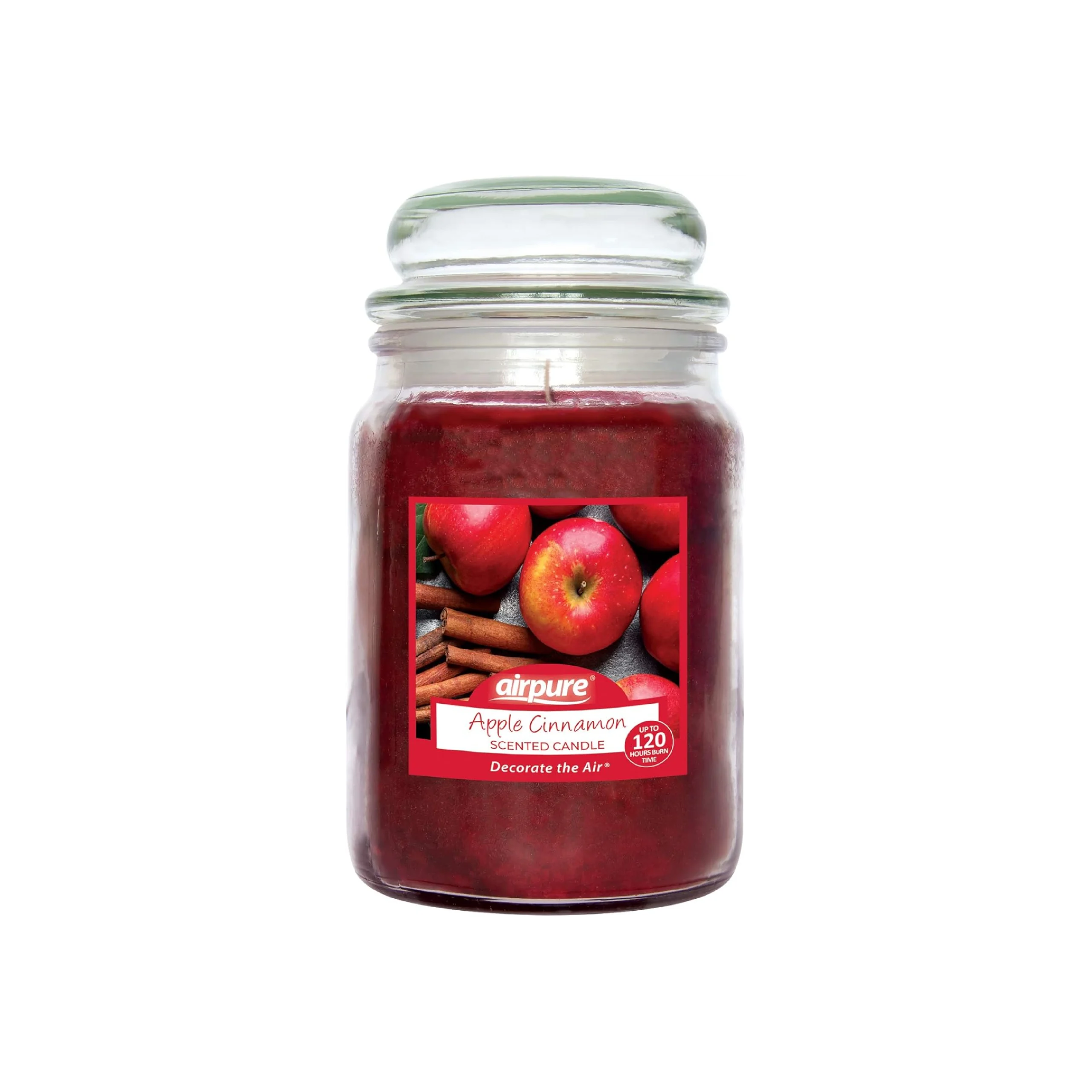 Airpure - Large Scented Candle, Apple Cinnamon Fragrance