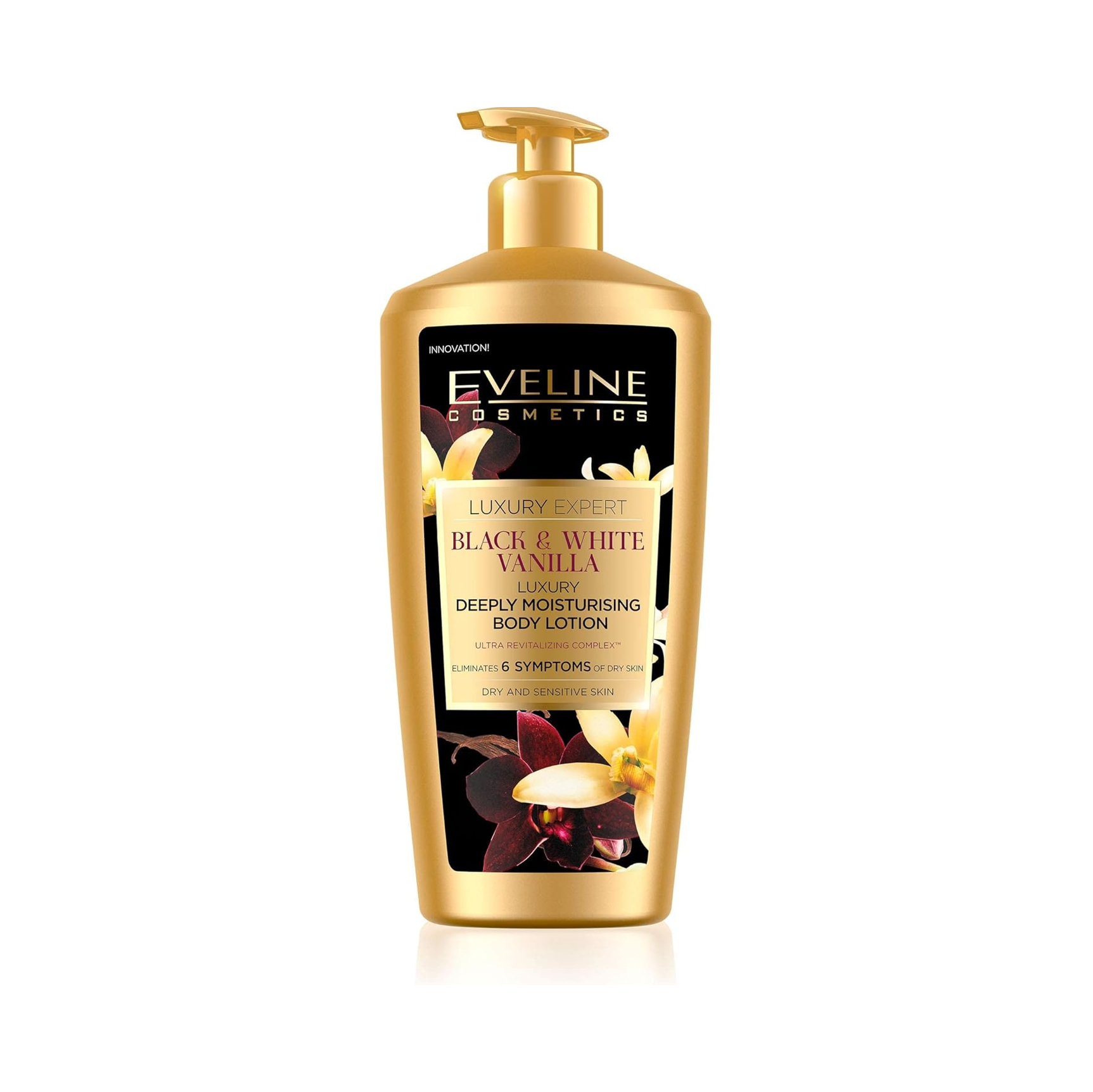 Eveline Expert Black & White Vanilla Luxurious Body Moisturiser for Women 350 ML