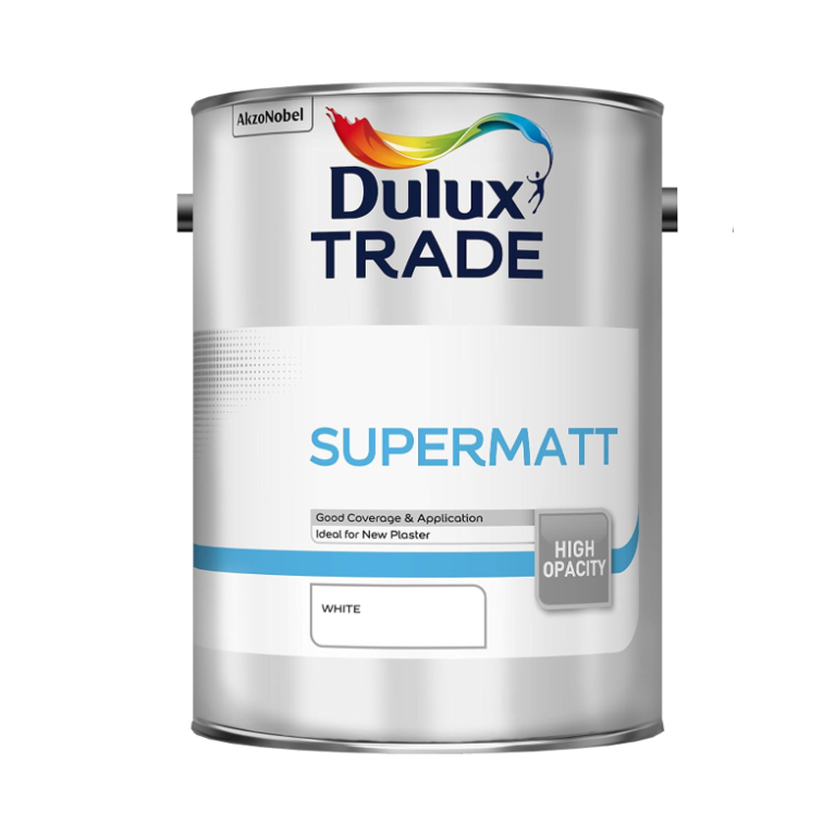 Dulux Trade Supermatt White Interior Paint 5L