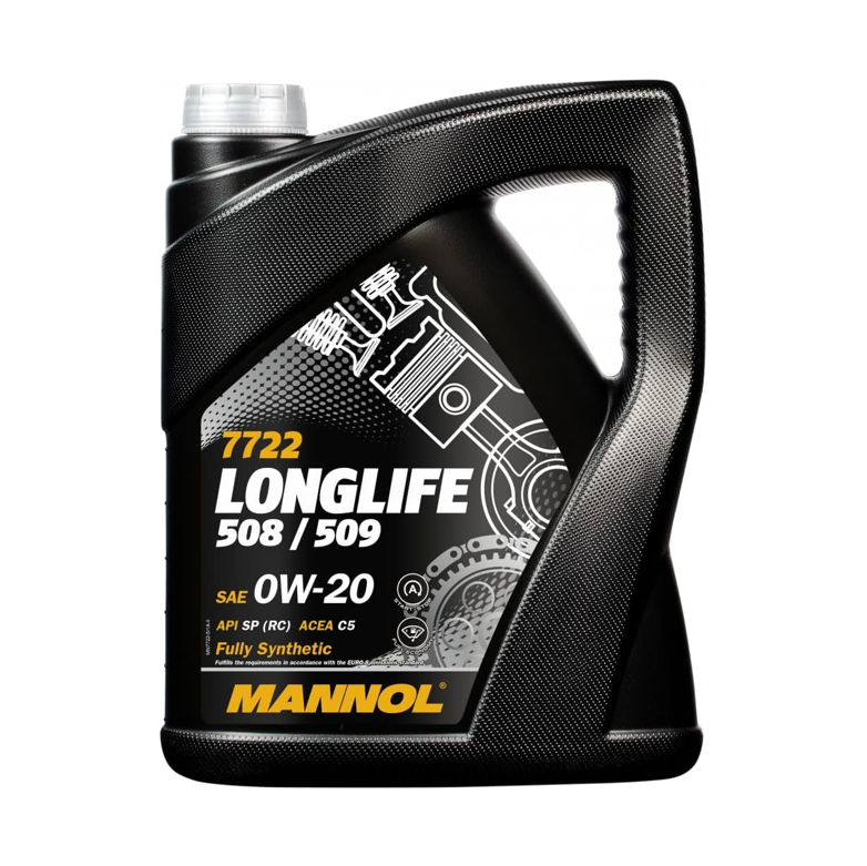 Mannol Longlife 508/509 0W-20 API SN Plus Premium Fully Synthetic Engine Oil 7722 - 5 Litre