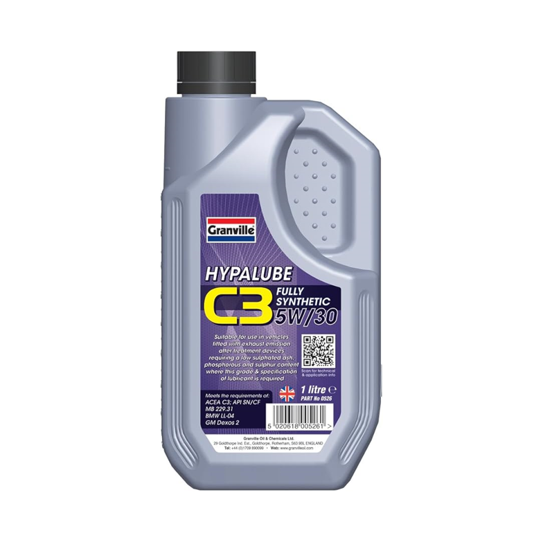 Granville 0526A Hypalube C3 5W-30 1L | For Diesel & Petrol Engines with DPFs | ACEA C3 Specification