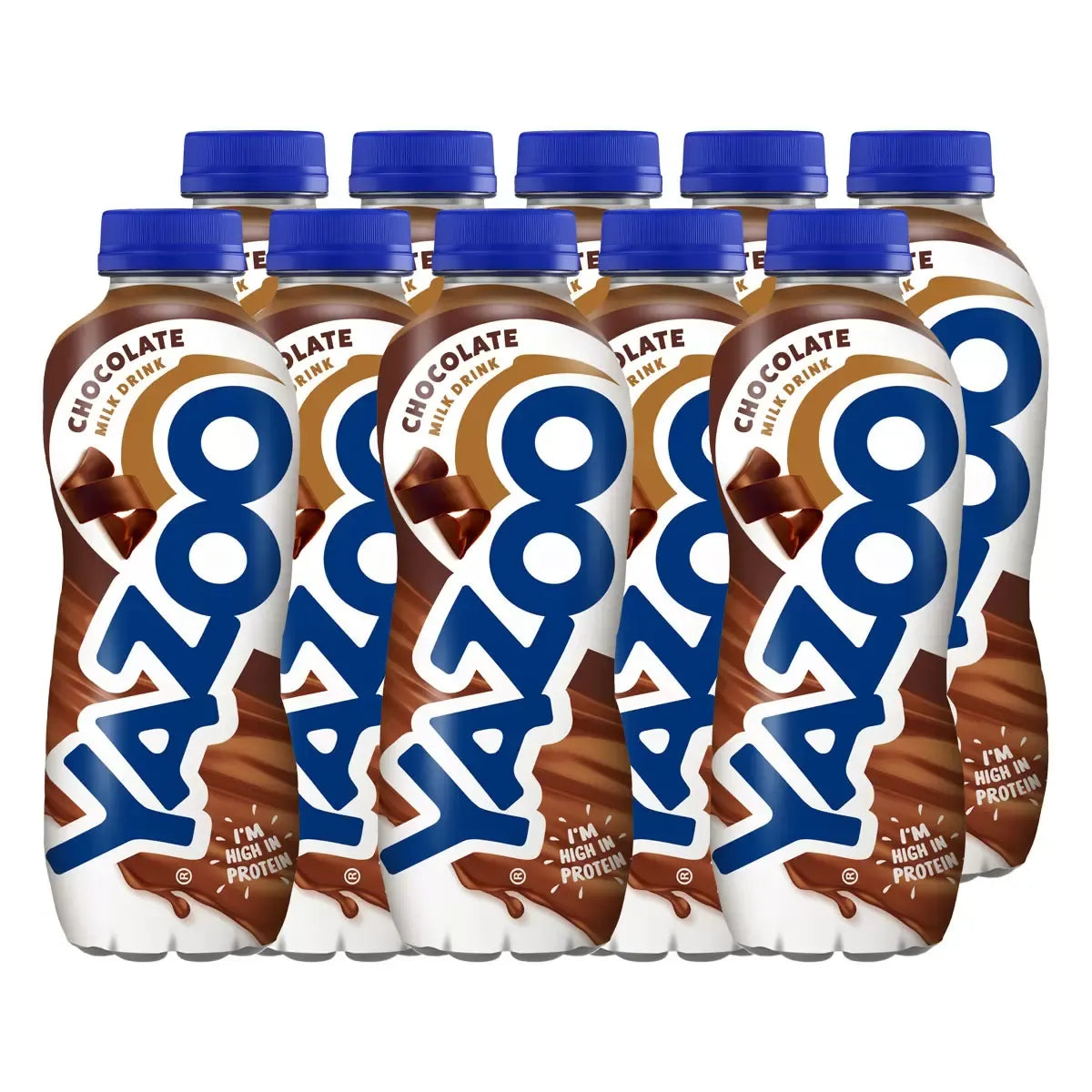 Yazoo Chocolate Milkshake – 10 × 400 ml UHT Bottles | High‑Protein, Low‑Fat Chocolate Treat